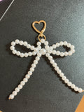 Pearl Bow Bag Charm