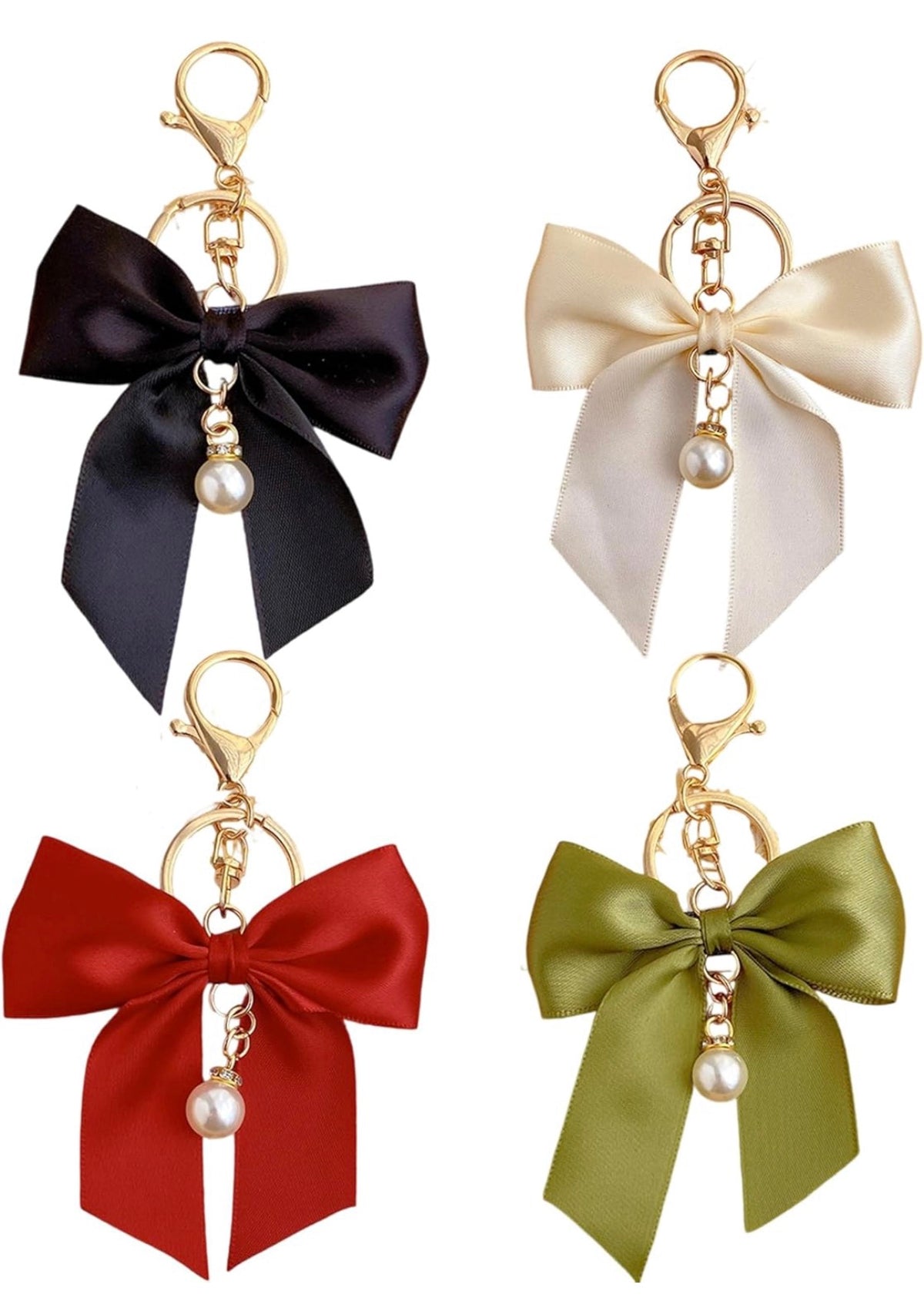 Pearl Bow Bag Charm