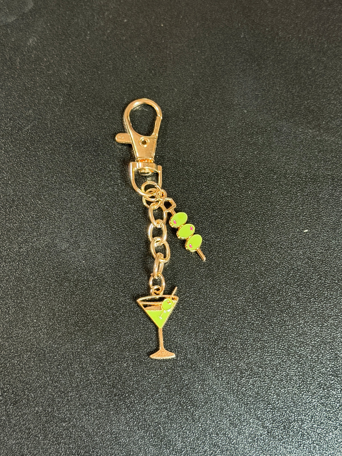 Martini & Olive Bag Charm