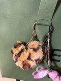 Wild at Heart | Plush Leopard Heart Bag Charm