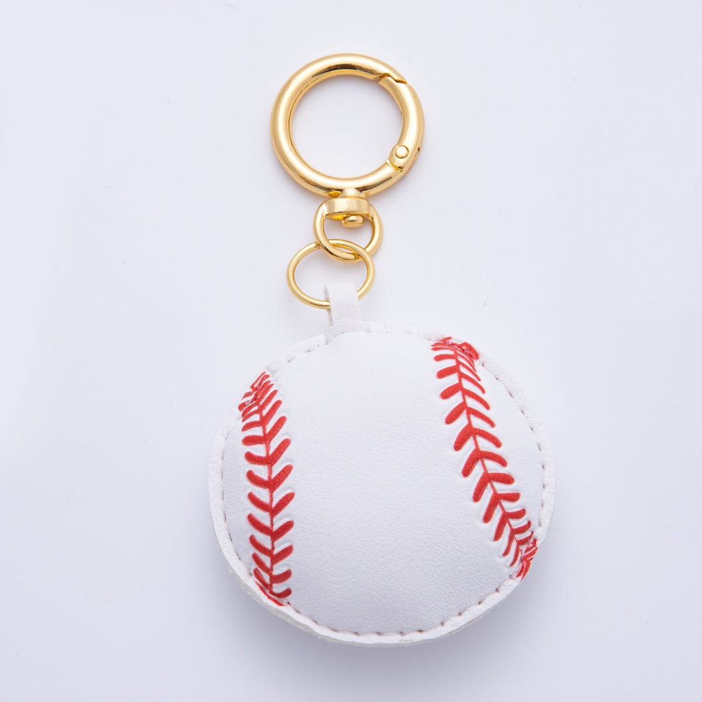 18K Gold Filled Baseball, Basketball Varsity Sport Leather Bag Charm