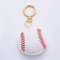 18K Gold Filled Baseball, Basketball Varsity Sport Leather Bag Charm